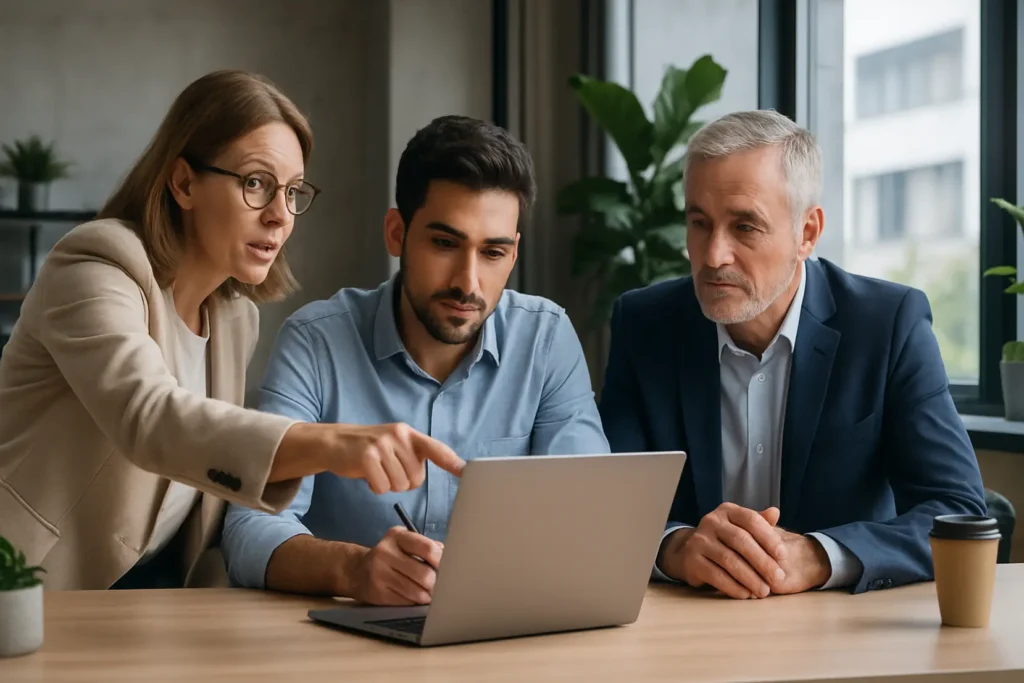 Przykład użytkownika wyszukującego lokalną firmę w internecie