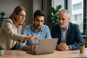 Przykład użytkownika wyszukującego lokalną firmę w internecie