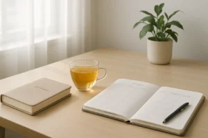 Minimalistyczne mieszkanie z jasnymi i prostymi meblami.