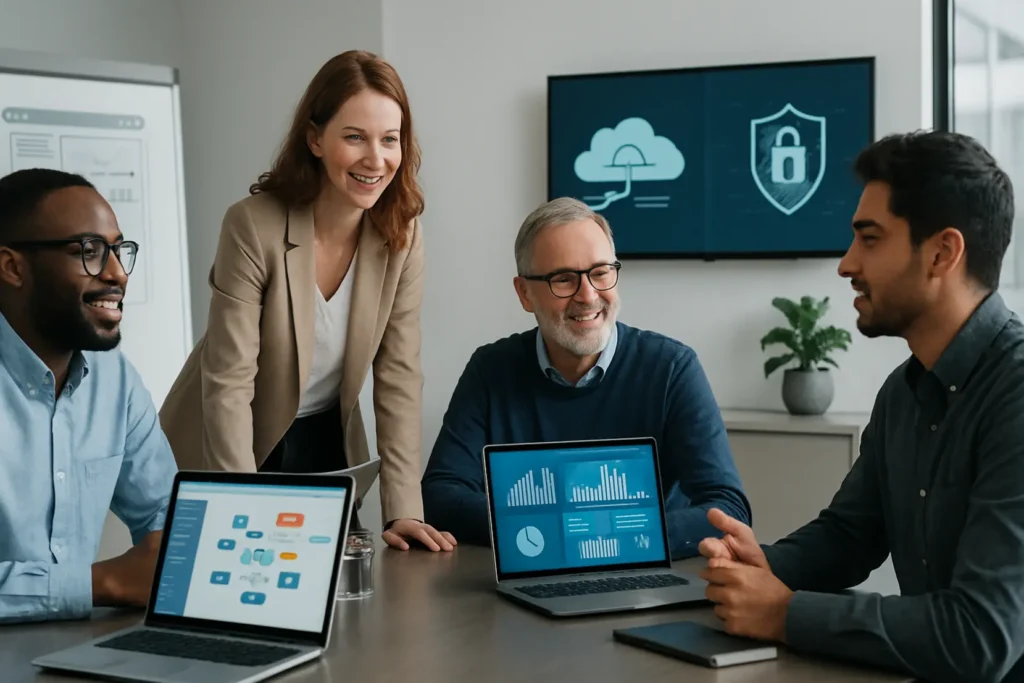 Procesy automatyzacji w firmie – diagram pokazujący etapy wdrożenia