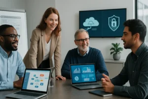 Procesy automatyzacji w firmie – diagram pokazujący etapy wdrożenia