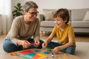 Rodzic uczący dziecko szacunku i empatii w codziennych sytuacjach