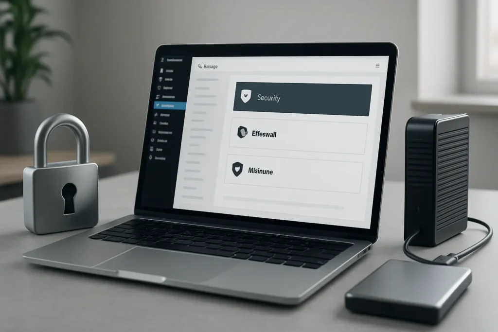 Osoba zabezpieczająca stronę WordPress przed cyberzagrożeniami