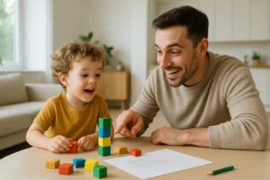 Dziecko myślące nad rozwiązaniem problemu