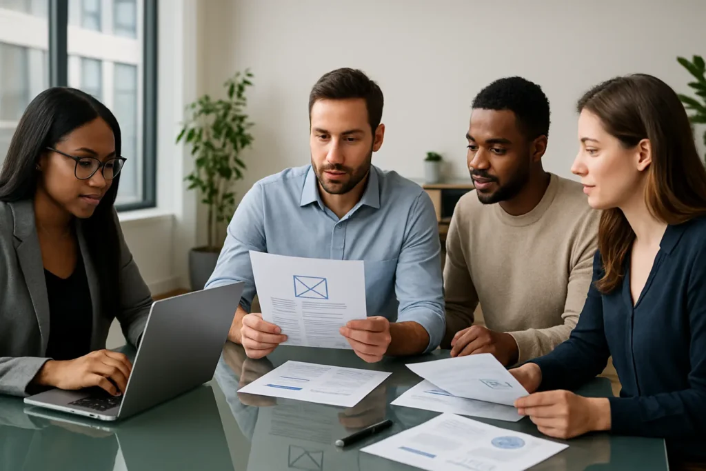 Laptop z otwartą skrzynką pocztową, przedstawiający email marketing dla lokalnej firmy