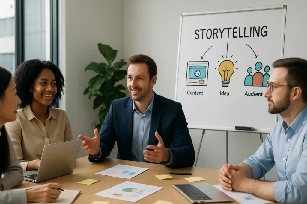 Kobieta analizująca dane marketingowe na laptopie